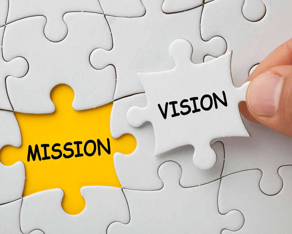 a mission and vision puzzle