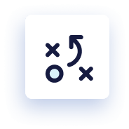 Strategy Planning Icon Icon symbolizing strategic planning with arrows and targets