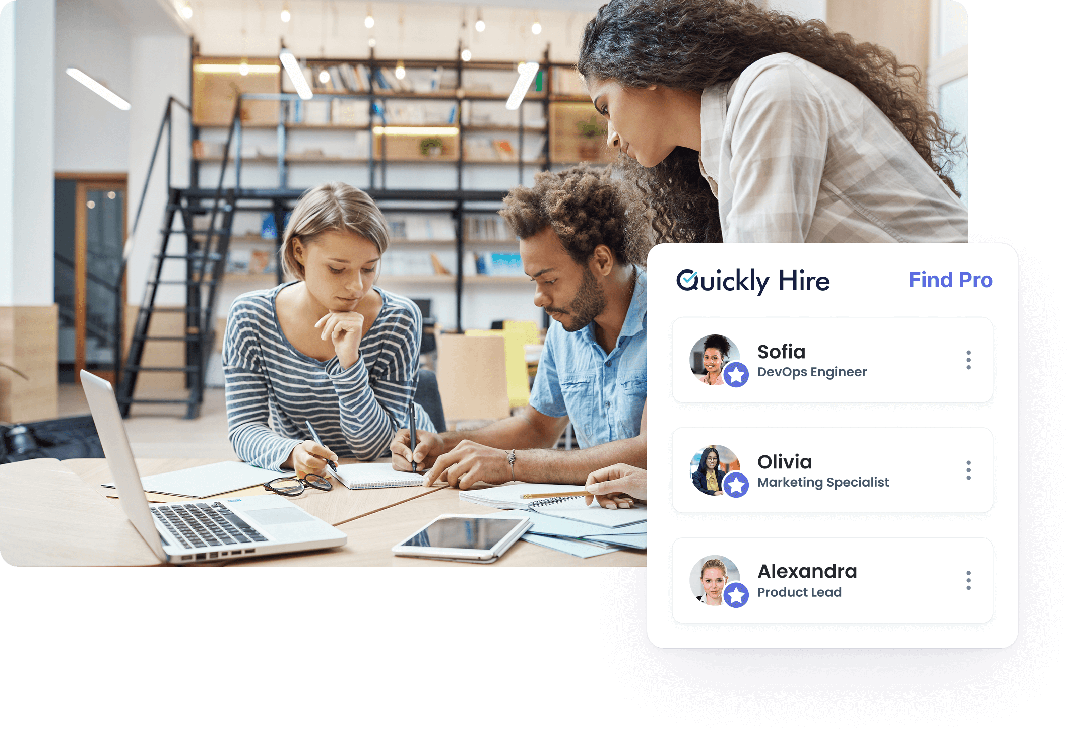 Find a Professional Interface Search screen displaying professional profiles and filters