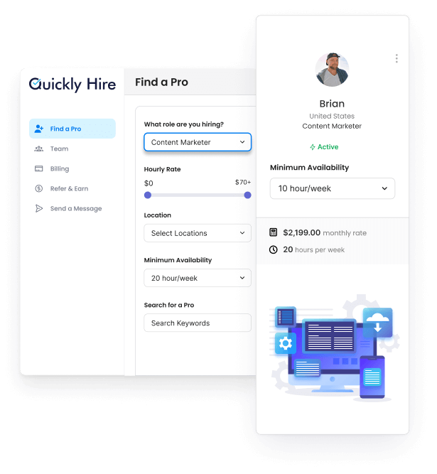 freelance content marketer dashboard Dashboard view for a freelance content marketer managing projects and analytics
