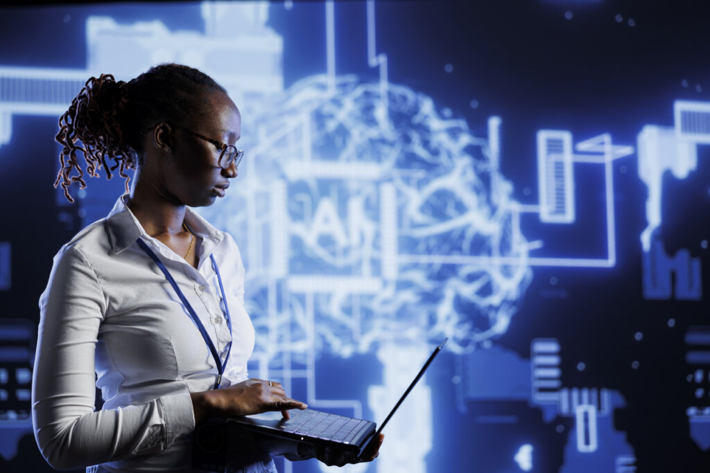 Tech support oversees AI neural network