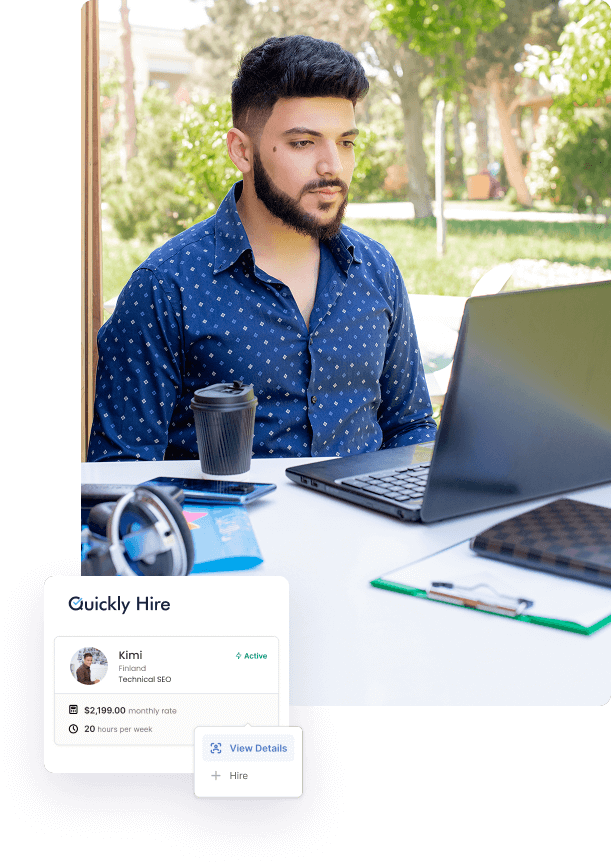 Profile details of a technical SEO specialist with skills and experience